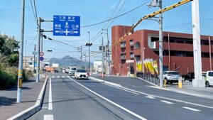 国道165号線「築山交差点・磐築橋交差点」中和幹線・自動車送迎・交通アクセス・車で5分（橿原市・広陵町方面）2025-9