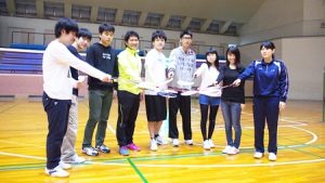保健体育・体育実技「バドミントン」大和高田市総合体育館2017-1