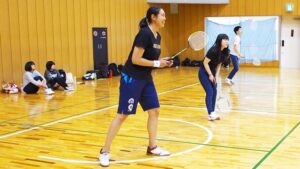 保健体育・体育実技「バドミントン」橿原市曽我川緑地体育館2017-15