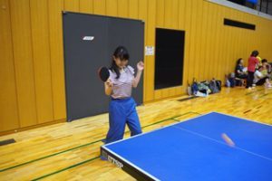 保健体育・体育実技「卓球」曽我川緑地体育館2018-021