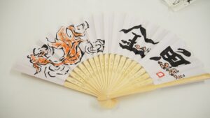 夏の芸術書道実習「オリジナル団扇で初めてのお茶会」完成編2024-169