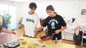 家庭総合・調理実習「芙蓉蟹・涼伴海蜇」第一班2024-112
