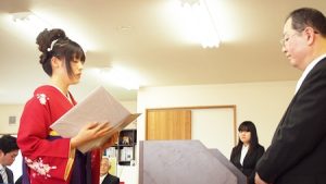 第1回「卒業式」創立記念・第一期卒業生「初めての卒業式」卒業生代表答辞2016-109