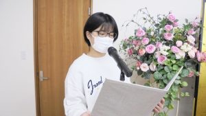 第五回卒業式（2020年度・令和2年度）在校生代表送辞リハーサル2020-37