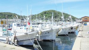 平家物語写真集・伊崎漁港から望む彦島2021-202