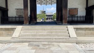 亀の瀬・校外学習・法隆寺「国宝・南大門・鯛石」斑鳩・厩戸王（聖徳太子）龍田古道2024-29