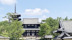亀の瀬・校外学習・法隆寺「国宝・金堂と五重塔」斑鳩・厩戸王（聖徳太子）龍田古道2024-7