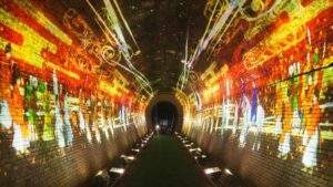 夏季校外学習「亀の瀬地すべり歴史資料室・インフラツーリズム」旧大阪鉄道亀瀬隧道・プロジェクションマッピング2024-365