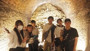 夏季校外学習「亀の瀬地すべり歴史資料室・インフラツーリズム」旧大阪鉄道亀瀬隧道・プロジェクションマッピング2024-230