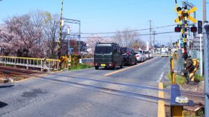 大和高田市有井・学院前・奈良県道132号線・近鉄大阪線とJR和歌山線の二重踏み切り132-37