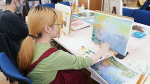 芸術・美術実習「油彩画」アーティスティックな時間2025-49