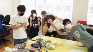 夏の家庭総合・調理実習は「トマトソースパスタ＆ころころ野菜のスープ＆ヨーグルトゼリー」です2023-241