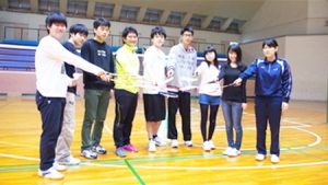 保健体育・体育実技「バドミントン」高田市立総合体育館・2017-12