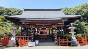 亀の瀬・校外学習・龍田大社「拝殿」三郷町・厩戸王（聖徳太子）龍田古道2024-13
