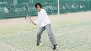 保健体育・体育実技「硬式テニス・フリスビー」橿原市曽我川緑地体育館・屋外コート2025-79