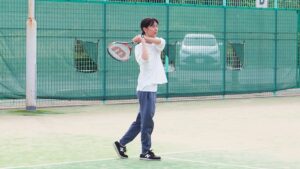 保健体育・体育実技「硬式テニス＆大縄跳び」橿原市曽我川緑地体育館・テニスコート2024-247