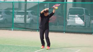 保健体育・体育実技「硬式テニス＆大縄跳び」橿原市曽我川緑地体育館・テニスコート2024-256
