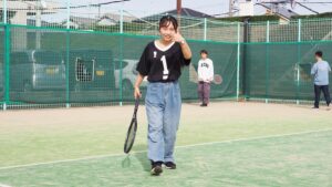 保健体育・体育実技「硬式テニス＆大縄跳び」橿原市曽我川緑地体育館・テニスコート2024-261