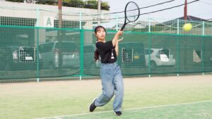 保健体育・体育実技「硬式テニス＆大縄跳び」橿原市曽我川緑地体育館・テニスコート2024-263