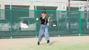 保健体育・体育実技「硬式テニス＆大縄跳び」橿原市曽我川緑地体育館・テニスコート2024-268