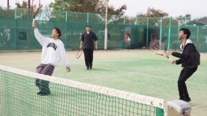 保健体育・体育実技「硬式テニス＆大縄跳び」橿原市曽我川緑地体育館・テニスコート2024-273