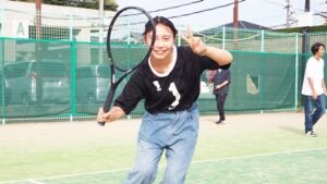 保健体育・体育実技「硬式テニス」橿原市・曽我川緑地体育館テニスコート2024-260